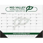 Black 13-Month Calendar Desk Pad w/Two Color Imprint (21"x17") Branded