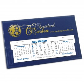 Logo Printed MMA Deskdate Desk Calendar, Lapis Blue