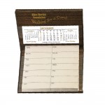 Note-A-Date Bi-weekly Memo Pad Desk Calendar, Walnut -- 25% off list price until 8/01/23 Branded
