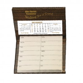 Note-A-Date Bi-weekly Memo Pad Desk Calendar, Walnut -- 25% off list price until 8/01/23 Branded
