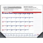 Branded Deskmate Desk Red & Blue Pad Calendar w/Corners