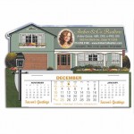 Branded House Shape Full Color Die-Cut Desk Calendar, Heavy Weight