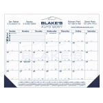 Custom Imprinted 12 Month Desk Calendar | 22" x 17" | 1 Imprint Area | Blue Calendar Color