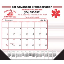 Logo Printed Desk Pad Calendar w/12 Month View Bottom  Logo Printed Desk Pad Calendar w/12 Month View Bottom