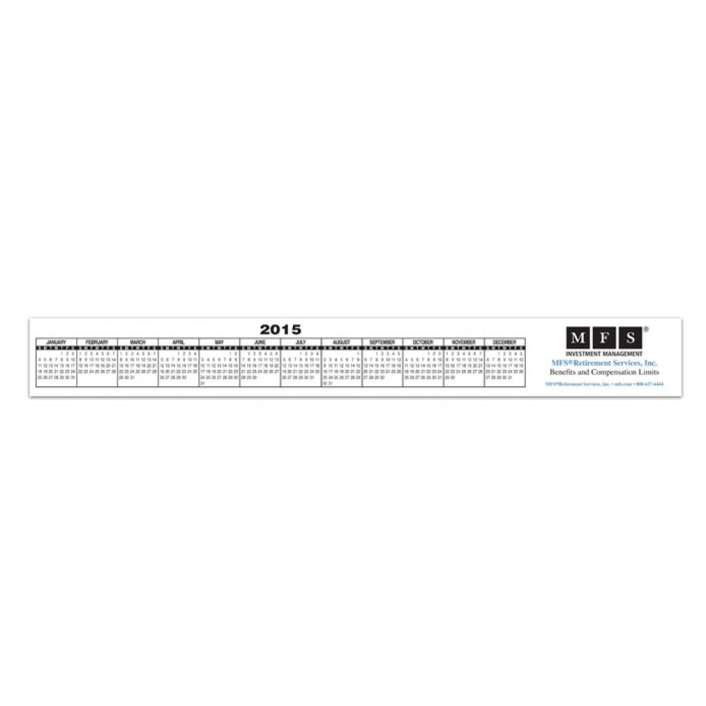 12" Repositionable Vinyl Desk or Monitor Calendar Strip Custom Imprinted