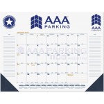 Blue & Gold Calendar Desk Pad w/Two Color Imprint (21"x17") Branded