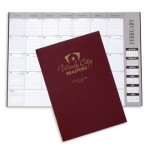 Personalized Leatherette Monthly Desk Planner