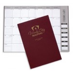 Custom Imprinted Leatherette Monthly Desk Planner