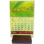 Branded In the Image Personalized Wooden Base Calendar
