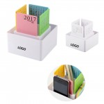 Design Plastic Desk Calendar With Pen Holder Logo Printed