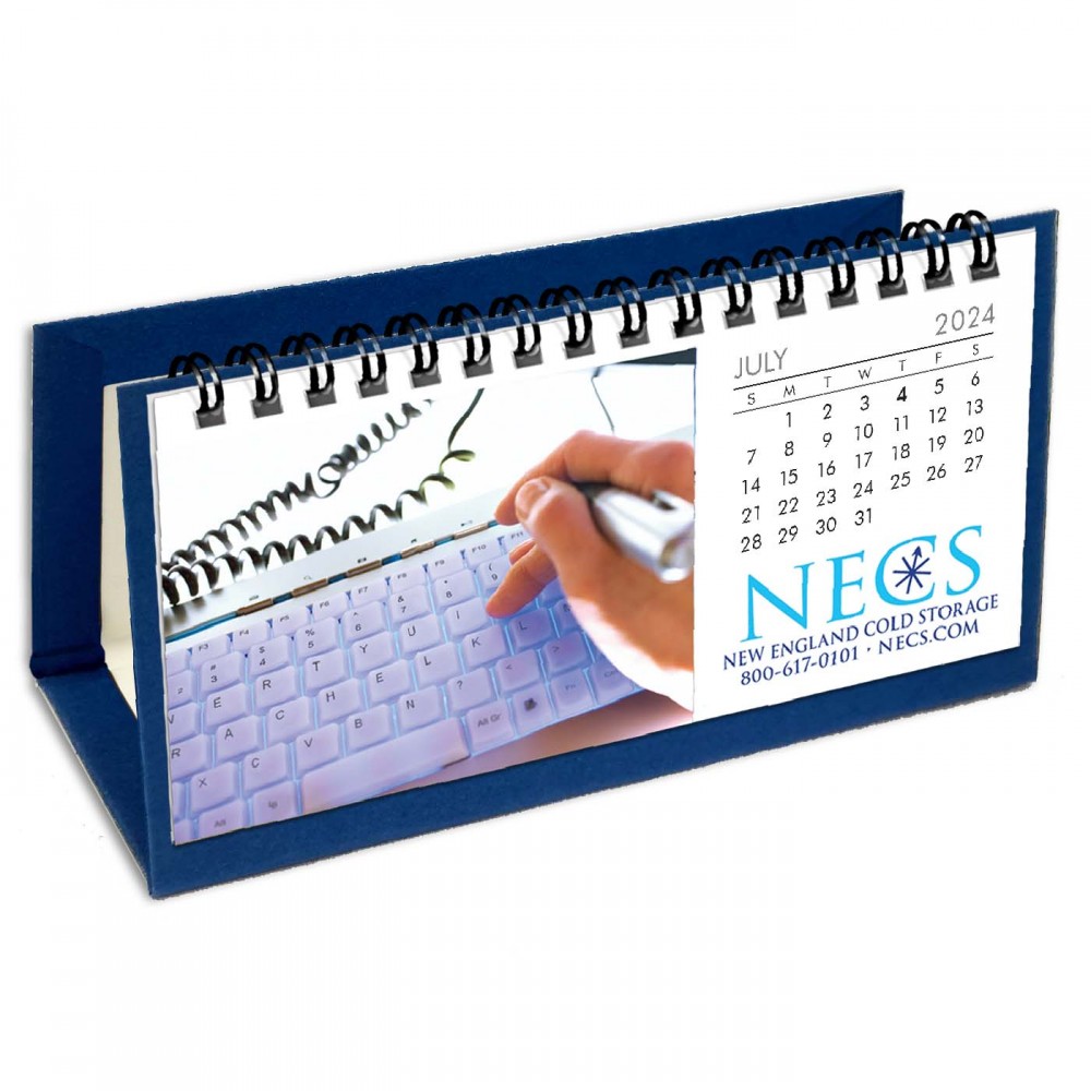 Branded Hang 12 Custom Flip Calendar w/Lapis Blue Organizer Base Branded Hang 12 Custom Flip Calendar w/Lapis Blue Organizer Base