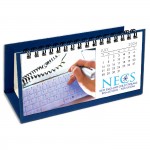 Branded Hang 12 Custom Flip Calendar w/Lapis Blue Organizer Base