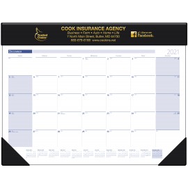 Branded Vinyl Header Desk Pad Calendar  Branded Vinyl Header Desk Pad Calendar