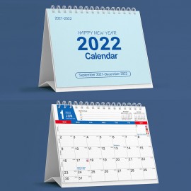 Logo Printed Custom Foldable Desk Calendar Desk Planner 16 Months 2022 Year Size 9"x7 3/4"