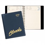 Daily Classic Wire Bound Diary w/ Continental Vinyl Cover Branded
