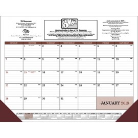 Custom Imprinted Standard 3 Color Desk Pad Calendar  Custom Imprinted Standard 3 Color Desk Pad Calendar