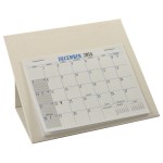 RQ Deskretary Desk Calendar w/Organizer Base, Nordic White Custom Imprinted