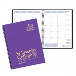 Branded Academic Wire Bound Monthly Desk Planner w/ Technocolor Cover