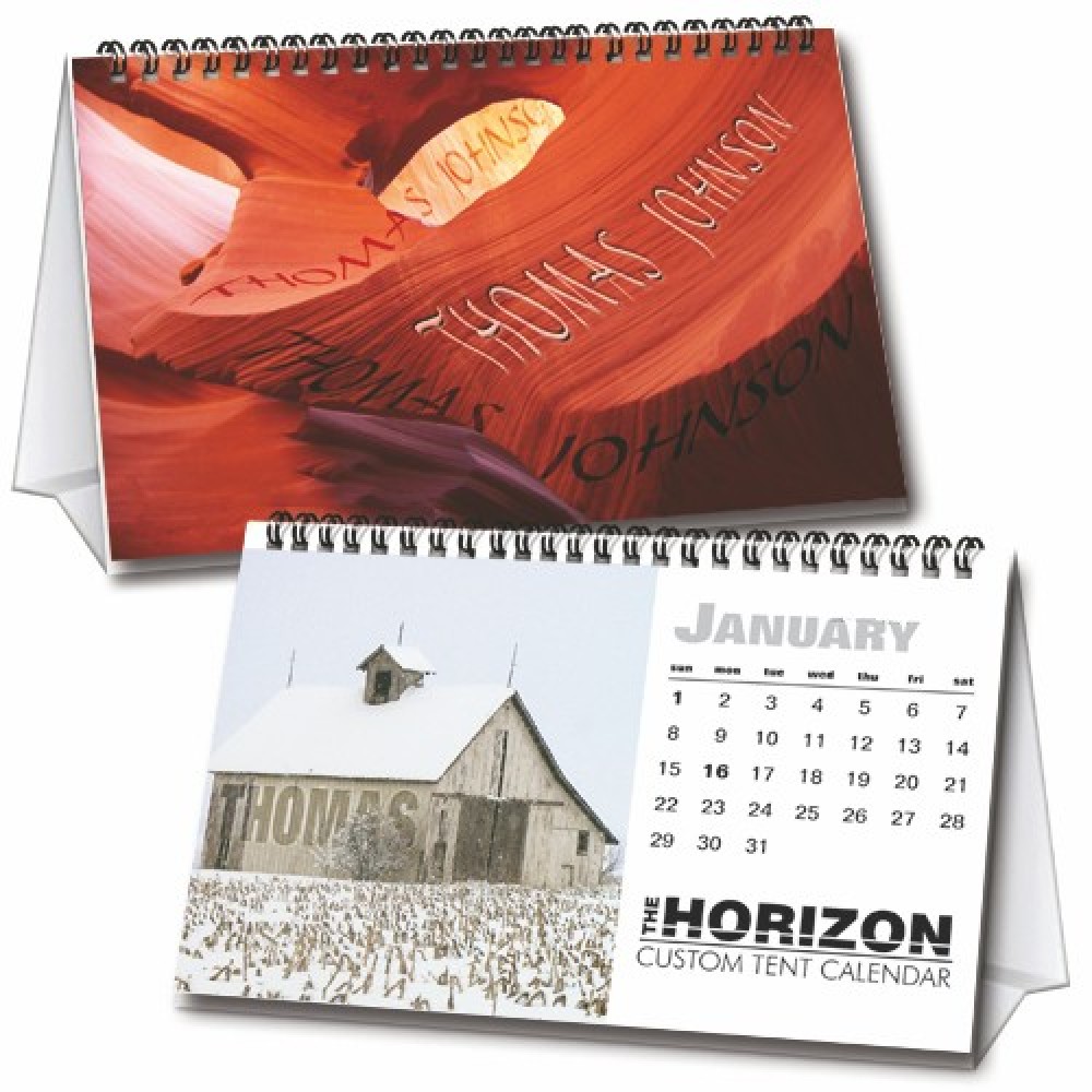Horizon Custom Tent Calendar Logo Printed