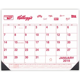 Logo Printed Custom Desk Pad Calendar (1 Color) - 17"x22"  Logo Printed Custom Desk Pad Calendar (1 Color) - 17"x22"