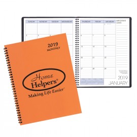 Monthly Desk Appointment Calendar/Planner w/ Technocolor Cover Branded