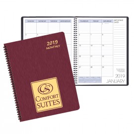 Branded Monthly Desk Appointment Calendar/Planner w/ Shimmer Cover  Branded Monthly Desk Appointment Calendar/Planner w/ Shimmer Cover
