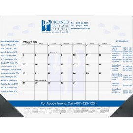 Logo Printed Black Calendar Desk Pad w/Two Color Imprint (21"x17")  Logo Printed Black Calendar Desk Pad w/Two Color Imprint (21"x17")