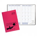 Monthly Desk Saddle Stitched Appointment Planner w/ Twilight Cover Logo Printed
