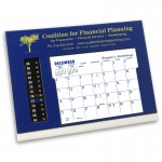 TE LCD Therm-O-Dex Refillable Desk Calendar, Blue/White Branded