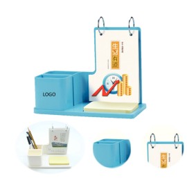 Custom Imprinted Office Use Monthly Desk Calendar With Pen Holder