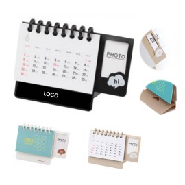 Display Stand Desk Calendar With Photo Frame Logo Printed  Display Stand Desk Calendar With Photo Frame Logo Printed