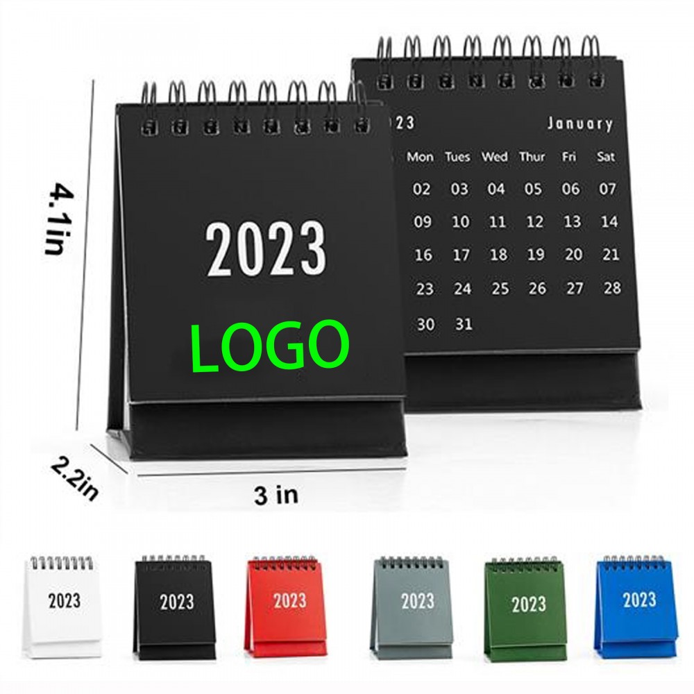 Logo Printed Simple Desk Monthly Calendar