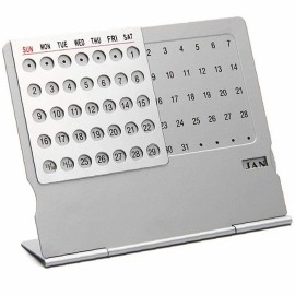 Reusable Aluminum Perpetual Desk Calendar with Logo