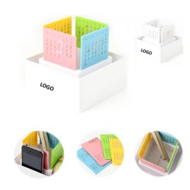 Custom Imprinted Creative Storage Box Desk Calendar With Pen Holder