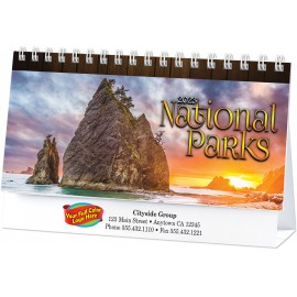 Logo Printed Full Color National Parks Desk Calendar