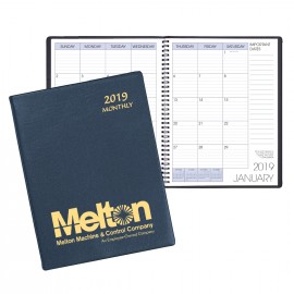 Branded Monthly Desk Appointment Calendar/Planner w/ Continental Vinyl Cover