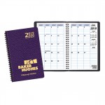 Branded Two Year Monthly Desk Planner w/ Cobblestone Cover