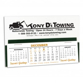 HA-2 Deskdate Desk Calendar, White/Green Custom Imprinted