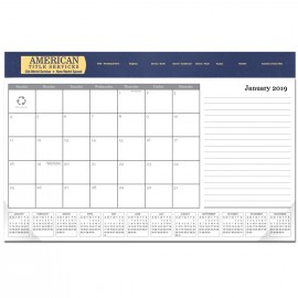 Leatherette Computer Station Desk Pad Calendar Branded