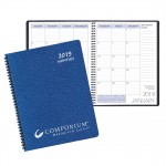 Custom Imprinted Monthly Desk Appointment Calendar/Planner w/ Cobblestone Cover