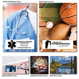 Branded Stock Image Paper Cover Monthly Desk Planner (7"x10")