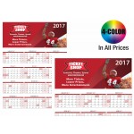 Custom Imprinted Wall Calendar: Medium Year-At-A-Glance Style, Dry Eraser Friendly W/ 4-Color Custom Graphics
