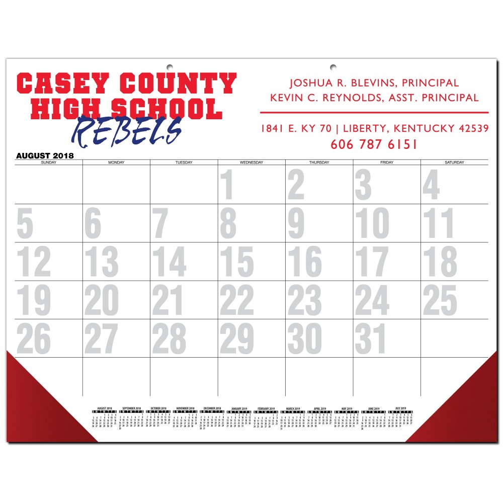 Custom Imprinted Black Calendar Desk Pads w/Two Color Imprint (21 3/4" x 17") Custom Imprinted Black Calendar Desk Pads w/Two Color Imprint (21 3/4" x 17")