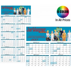 Wall Calendar: Jumbo Size Year-At-A-Glance, Dry Eraser Friendly W/ 4-Color Custom Graphics Included Branded