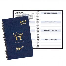 Large Print Weekly Desk Planner w/ Leatherette Cover Branded  Large Print Weekly Desk Planner w/ Leatherette Cover Branded