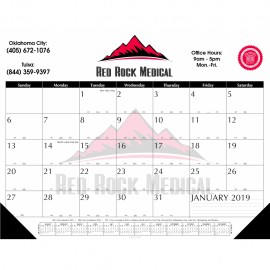 Contractors Style Desk Pad Calendar w/2-Leatherette Corners Custom Imprinted  Contractors Style Desk Pad Calendar w/2-Leatherette Corners Custom Imprinted