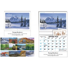 Scenic Treasures 12 Pocket Calendar Logo Printed  Scenic Treasures 12 Pocket Calendar Logo Printed