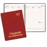 Custom Imprinted Professional Weekly Desk Appointment Planner w/ Leatherette Cover