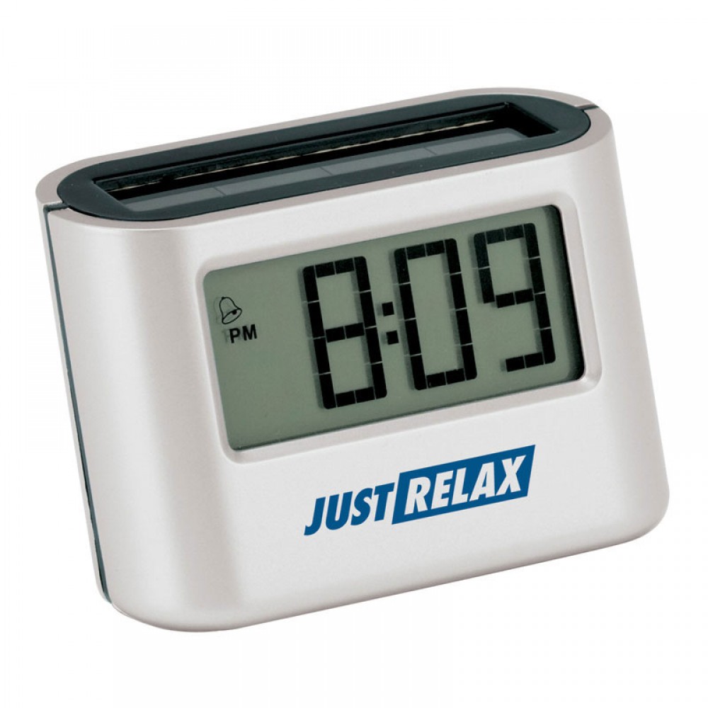 Logo Printed Ambi Solar Desk Alarm Clock Logo Printed Ambi Solar Desk Alarm Clock