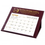 Branded RQ Deskretary Desk Calendar w/Organizer Base, Maroon Matte